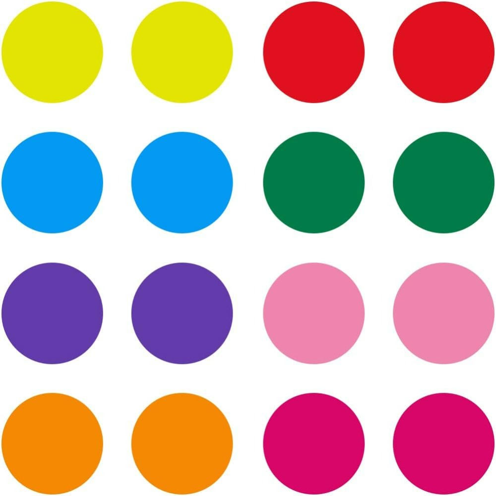 Vinyl Floor Plank - 32Pcs 6'' Classroom Circles Floor Stickers
