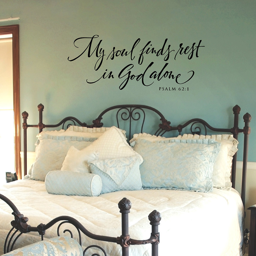Vinyl Floor Plank - Scripture Wall Decal Quote My soul