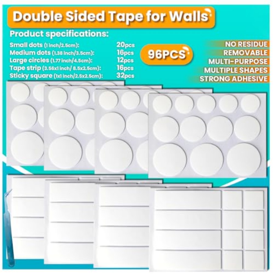 Double Sided Tape for Walls, P - Picture Hanging Strip incelemesi ve fiyatı