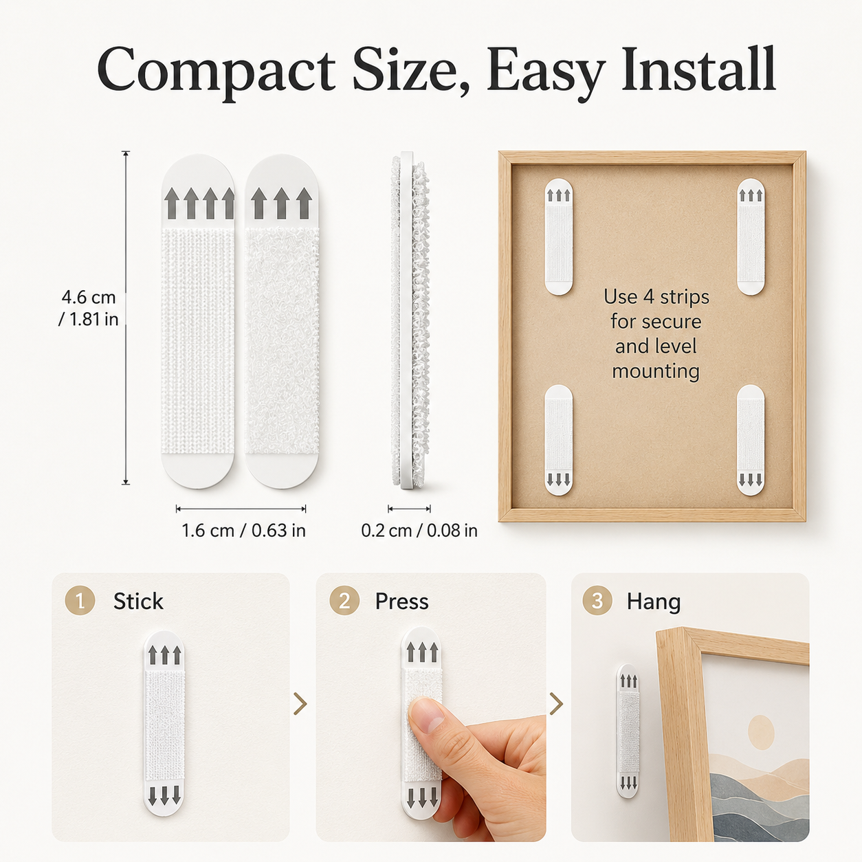 Heavy Duty Non Perforated Hang - Picture Hanging Strip incelemesi ve fiyatı