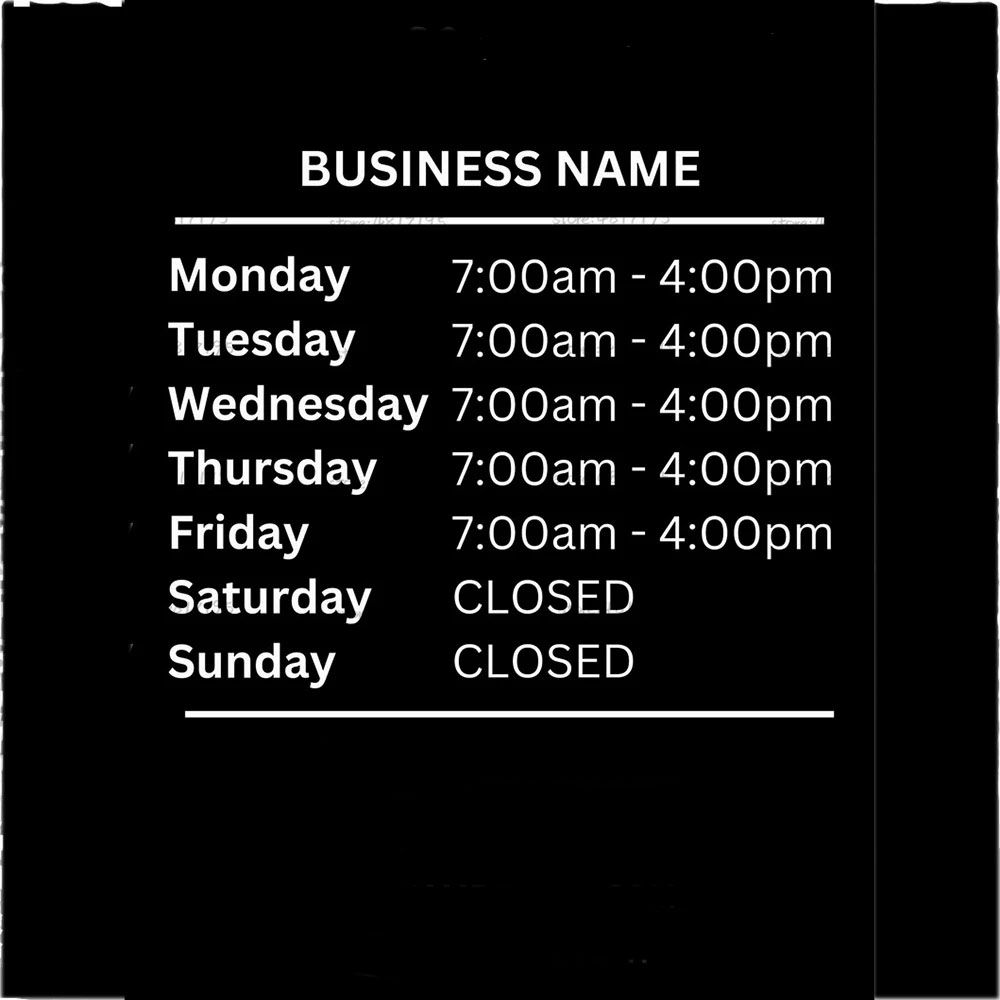 Opening Hours With Custom Busi - Vinyl Floor Plank incelemesi ve fiyatı