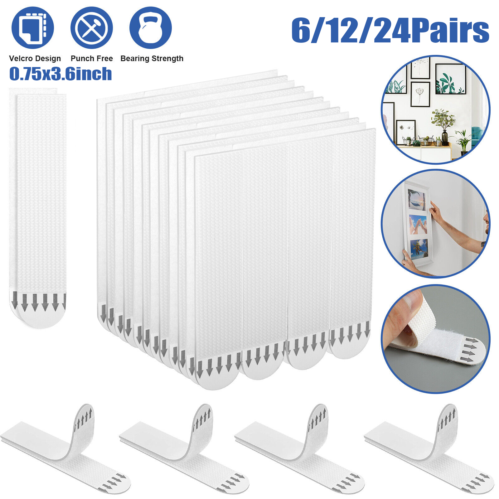 6-24 Pairs Picture Hanging Str - Picture Hanging Strip incelemesi ve fiyatı