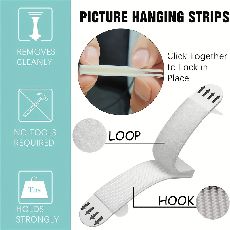 Removable No Residue Hook Loop - Picture Hanging Strip incelemesi ve fiyatı