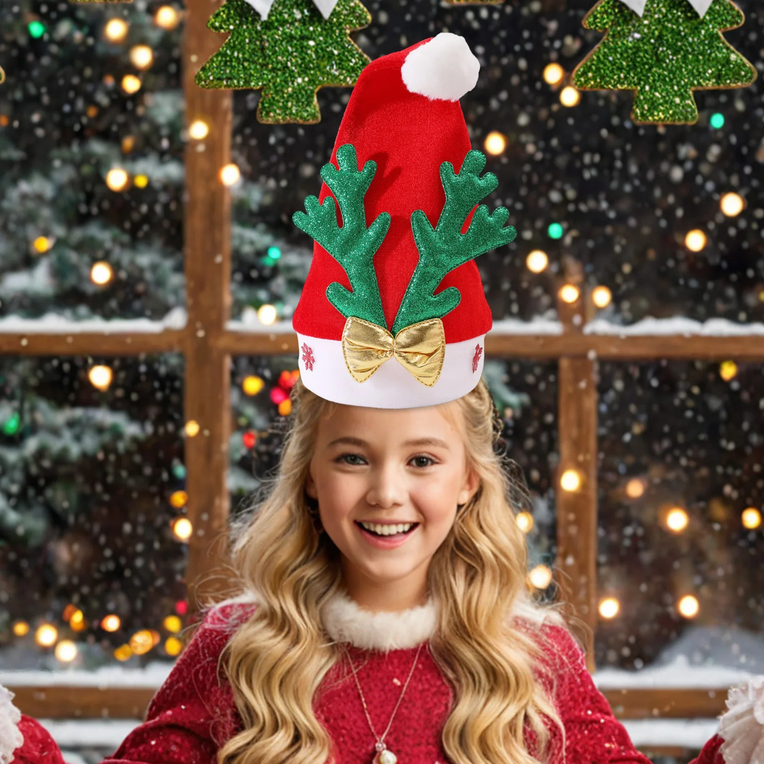 Deer Antler Hat Snowflake Chri - Home Improvement Shop incelemesi ve fiyatı